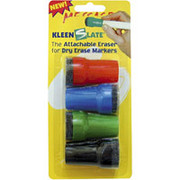 KleenSlate Attachable Large Erasers for Dry-Erase Markers, 4/Pack