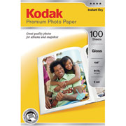 Kodak Premium Photo Paper, 4" x 6", Gloss, 100/Pack