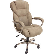 Lane Sand Microfiber Chair with Champagne Finish