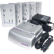 Lenmar 90-Minute OmniSource Li-Ion Charger, w/A Adapter Plates (BCLC1X)