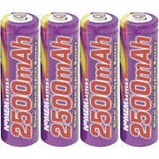 Lenmar PRO 2500mAh AA Rechargeable Batteries (PRO415-25), 4/Pack