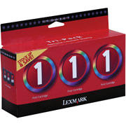 Lexmark 1 (18C1516) Ink Cartridges, 3/Pack