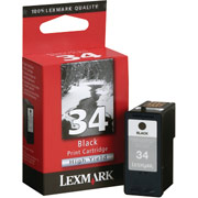 Lexmark 34 (18C0034) Black Ink Cartridge, High Yield