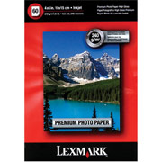 Lexmark Premium Photo Paper, 4" x 6", 60/Pack