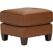 Loft Goods Cecil Collection Leather Ottoman, Light Brown