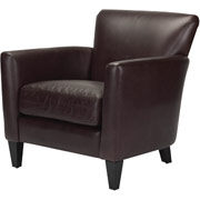Loft Goods Grace Collection Leather Chair, Chestnut