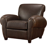Loft Goods, Miguel Collection Leather Club Chair, Walnut