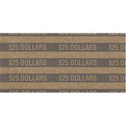 MMF Industries Flat Tubular Dollar Coin Wrappers, Gray, $25
