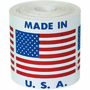 "Made in U.S.A." Shipping Label, 4" x 4"