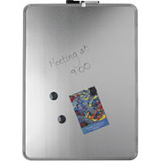 Magnetic Stainless Steel Dry-Erase Board, 17"H x 23"W