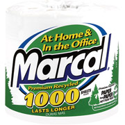 Marcal Standard Bathroom Tissue, 1-Ply