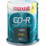 Maxell 100/pk CD-R 700MB Spindle