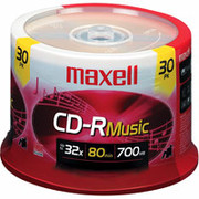 Maxell 30/Pack 80-Minute Gold CD-R Music, Spindle