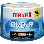 Maxell 50/Pack 4.7GB DVD-R, Spindle