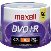 Maxell 50/Pack 4.7GB DVD+R, Spindle