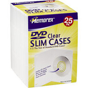 Memorex DVD Slim Cases, 25/Pack