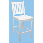 New River Charleston Bar Stools without Arms, White Finish