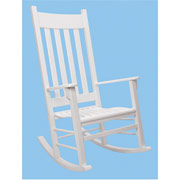 New River Classic Rocking Chair, White Finish