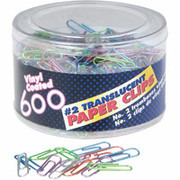 OIC #2 Size Translucent Paper Clips, 600/Pack