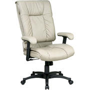 Office Star 9300 Series High-Back Leather Manager's Chair, Tan