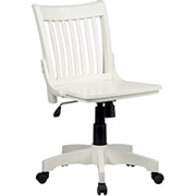 Office Star Armless Wood Banker's Chair, Antique White