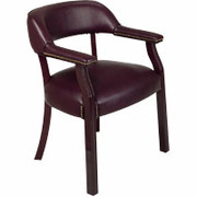 Office Star Burgundy Traditional Guest Chair (without casters)