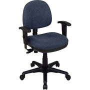 Office Star - Contemporary Swivel Chair with 2-Way Adjustable Arms, Navy