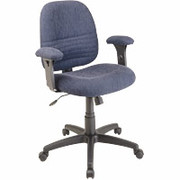 Office Star - Deluxe Chenille Fabric Managers Chair in Deep Blue