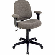 Office Star - Deluxe Chenille Fabric Managers Chair in Gray
