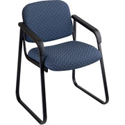 Office Star Deluxe Sled Base Guest Chair with Arms, Cadet Blue
