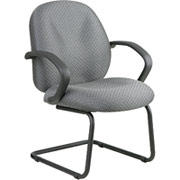 Office Star Distinctive Fabric Guest Chair, Burgundy