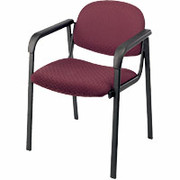 Office Star Guest Chair with Steel Frame, Cabernet