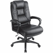 Office Star High-Back Executive Leather Chairs, Black