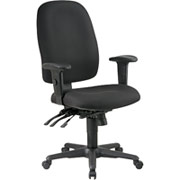 Office Star High-Back Multi Function Ergonomic Task Chair, Black