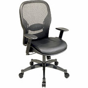 Office Star Matrex Executive Mid-Back Chair, Leather Seat