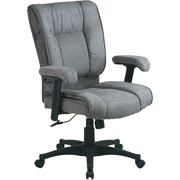 Office Star Microsuede Manager's Chair, Gray