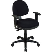Office Star - Mid Back Ergonomic Manager's Chair, Black