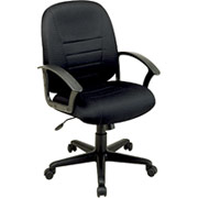 Office Star Mid-Back Executive Chair, Black