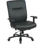 Office Star Proline Big & Tall Chair, Black Leather