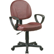 Office Star Russell Brown Leather Task Chair