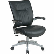Office Star Space Series - Executive Black Leather High-Back Chair