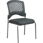 Office Star Stackable Titanium Finish Armless Visitor's Chair