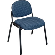 OfficeStar Armless Guest Chair with Steel Frame, Blue