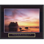 "Opportunity - Sunset"  Framed Motivational Print