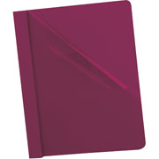 Oxford Clear-Front Linen-Like Report Covers; Burgundy