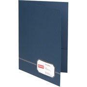 Oxford Design Monogram Two-Pocket Portfolios, Blue/Gold