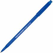PaperMate Erasermate Pens, Medium Point, Blue, Dozen