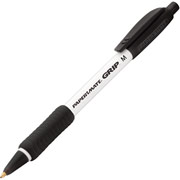 PaperMate Grip Retractable Ballpoint Pen, Medium Point, Black, Dozen