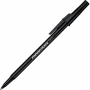 PaperMate Stick Pens, Fine Point, Black, Dozen