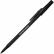 PaperMate Stick Pens, Medium Point, Black, 60/Box